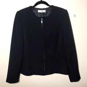 tahari navy blue blazer M 10